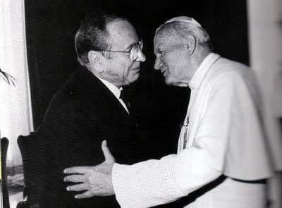 Spotkanie Papieża z Jerzym Klugerem - kwiecień 1996 r.